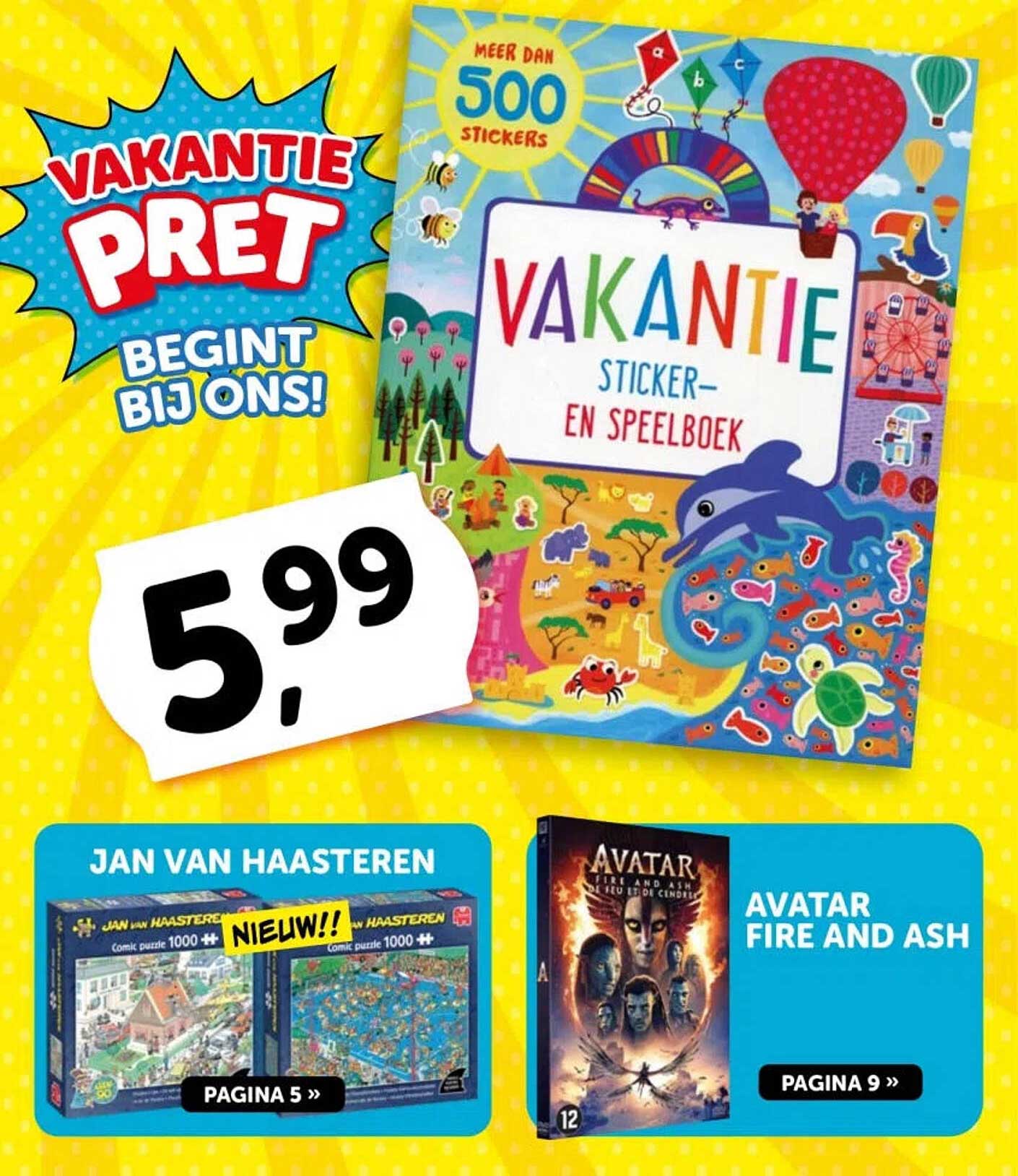 Vakantie sticker- en speelboek