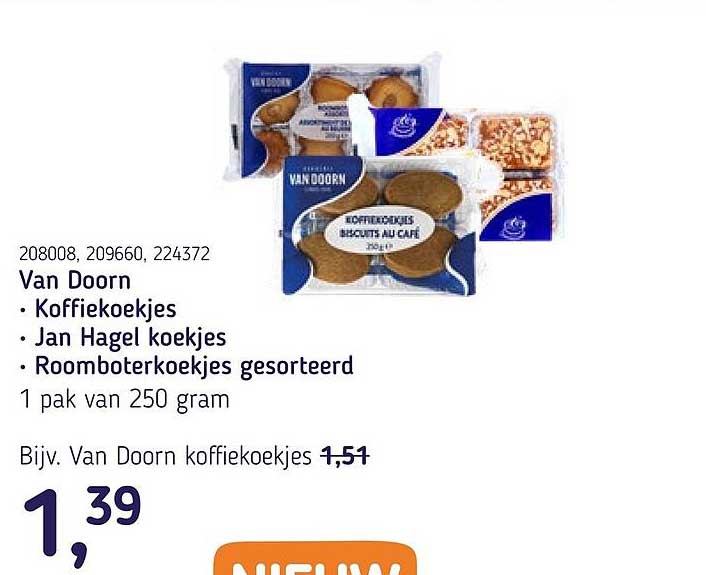 Van Doorn Koffiekoekjes • Jan Hagel koekjes • Roomboterkoekjes gesorteerd