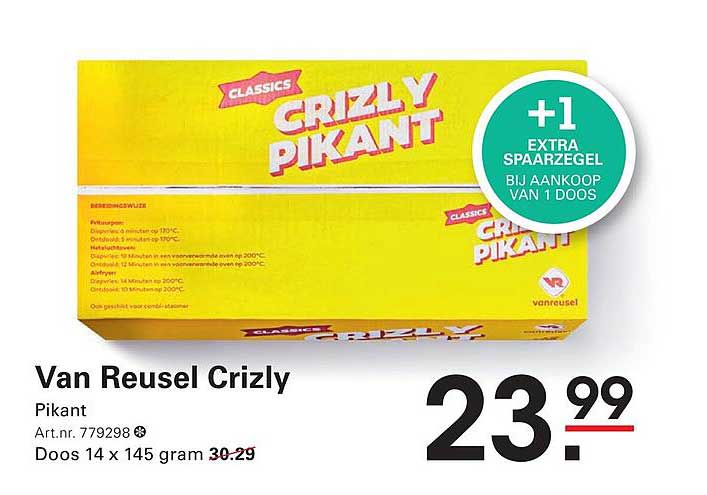 Van Reusel Crizly Pikant +1 EXTRA SPAARZEGEL BIJ AANKOOP VAN 1 DOOS