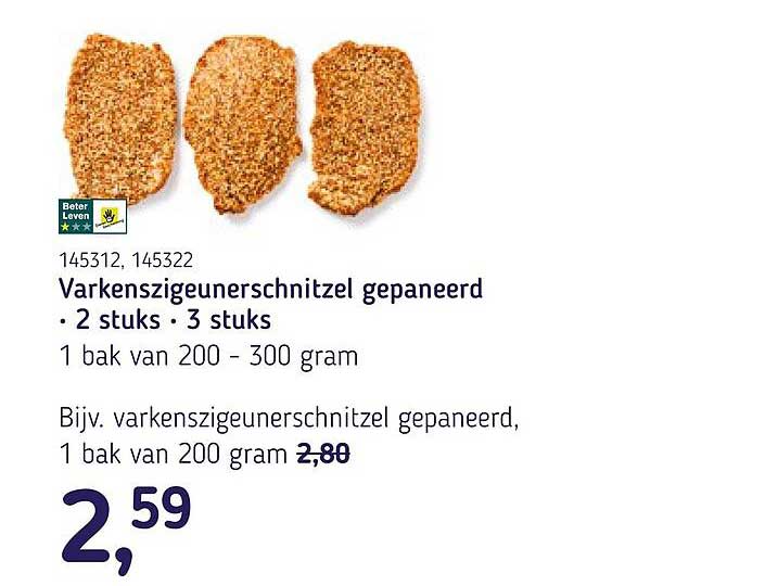 Varkenszigeunerschnitzel gepaneerd