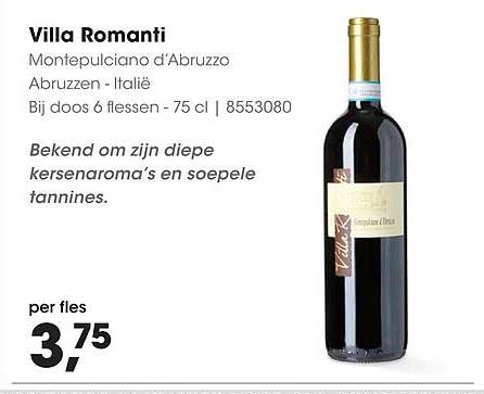 Villa Romanti Montepulciano d'Abruzzo Abruzzen - Italië Bij doos 6 flessen - 75 cl 8553080