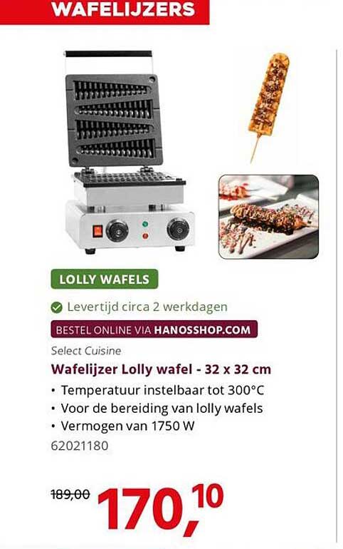 Wafeljizer Lolly wafel - 32 x 32 cm