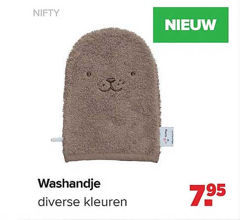 Washandje diverse kleuren