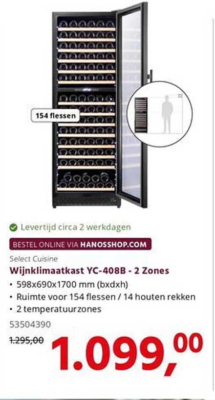 Wijnklimaatkast YC-408B - 2 Zones