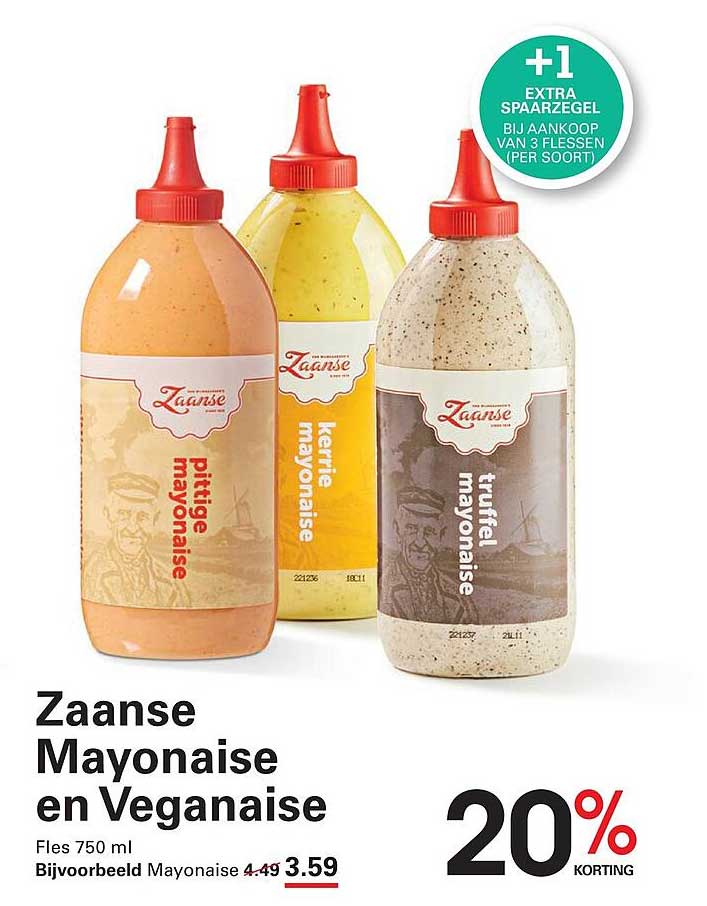 Zaanse Mayonaise en Veganaise 20% korting