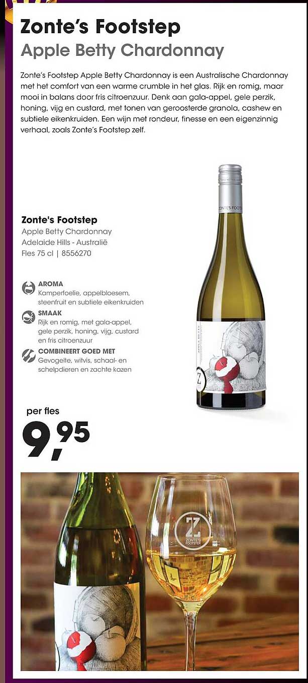 Zonte's Footstep Apple Betty Chardonnay