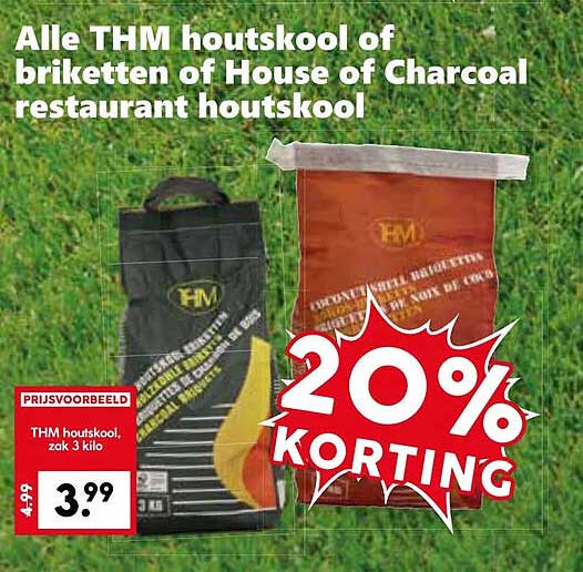 Alle THM houtskoool of briketten of House of Charcoal restaurant houtskoool