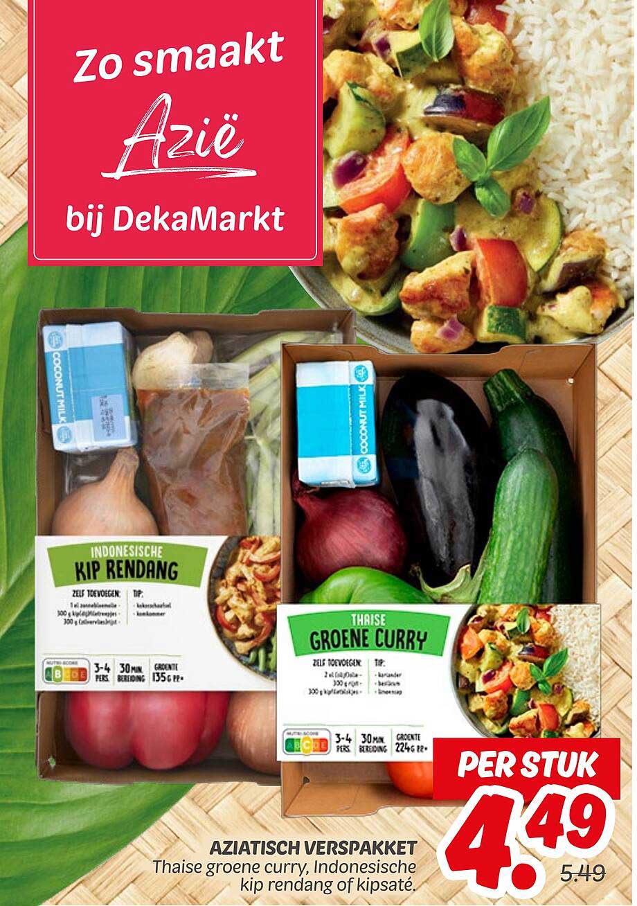 Aziatisch Verspakket Thaise Groene Curry en Indische Kip Rendang