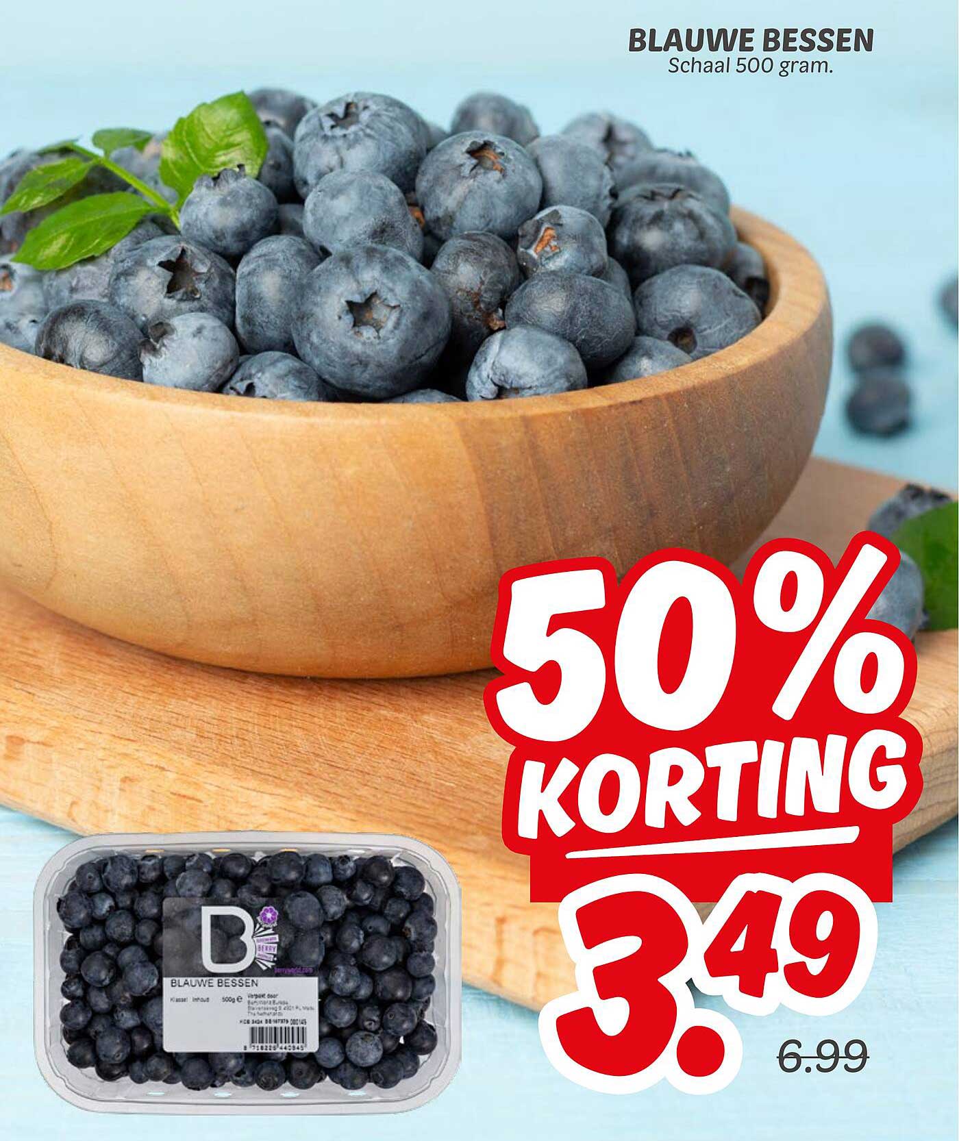 BLAUWE BESSEN Schaal 500 gram.