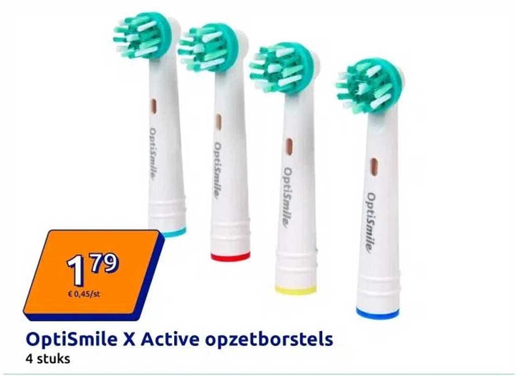 OptiSmile X Active opzetborstels 4 stuks