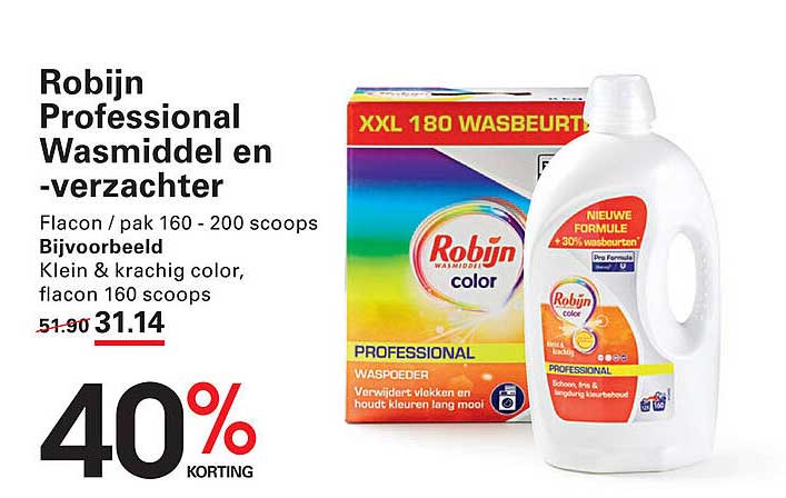 Robijn Professional Wasmiddel en -verzachter