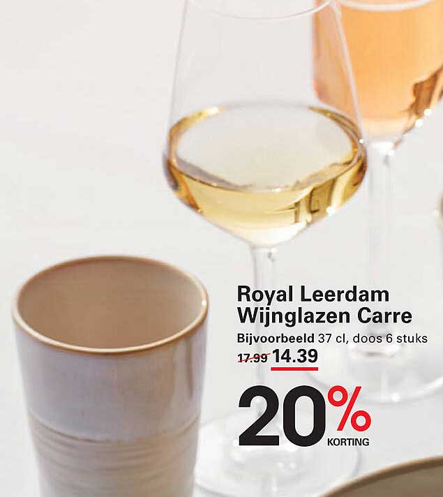 Royal Leerdam Wijnglazen Carre