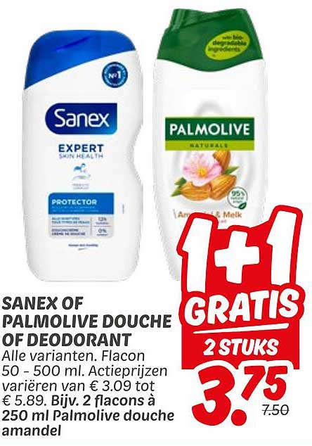SANEX OF PALMOLIVE DOUCHE OF DEODORANT