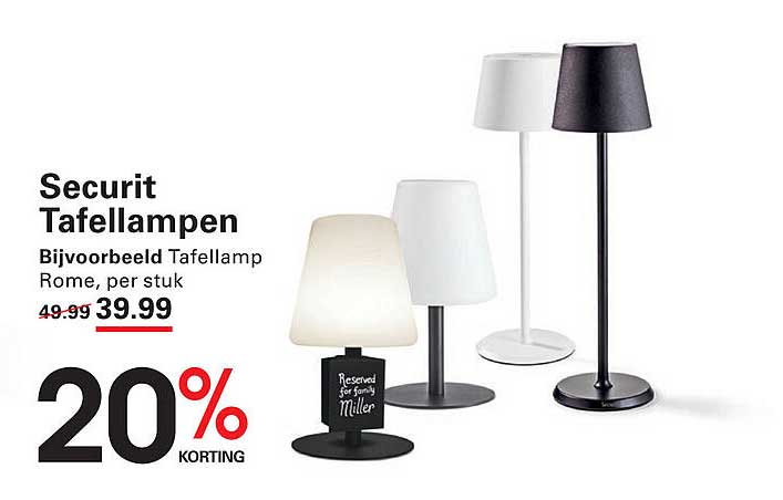 Securit Tafellampen