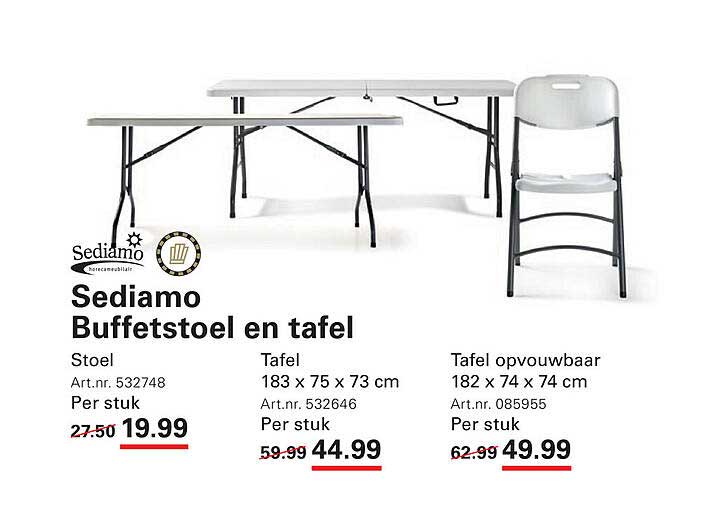 Sediamo Buffetstoel en tafel