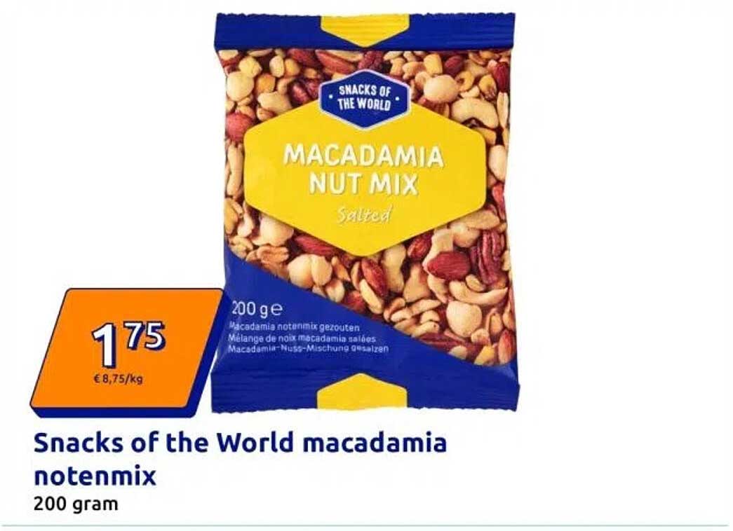 Snacks of the World macadamia notenmix 200 gram