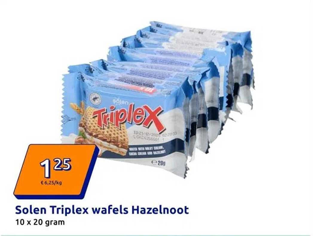 Solen Triplex wafels Hazelnoot