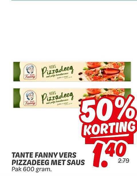 TANTE FANNY VERS PIZZADEEG MET SAUS