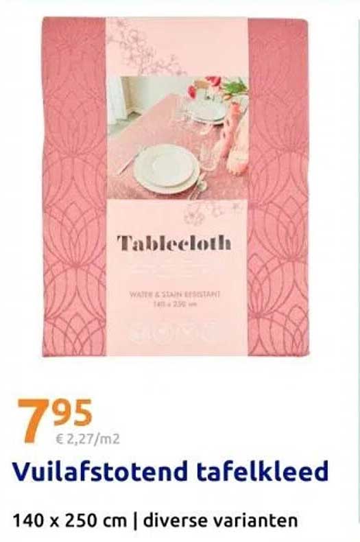 Vuileafstotend tafelkleed