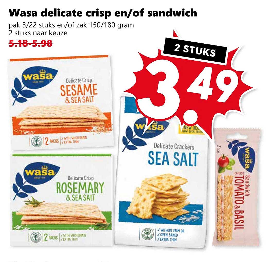 Wasa delicate crisp en/of sandwich