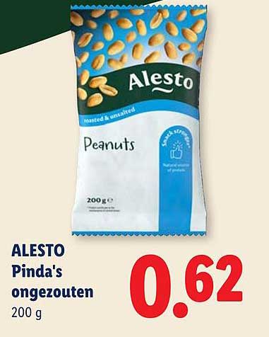 ALESTO Pinda's ongezouten 200 g