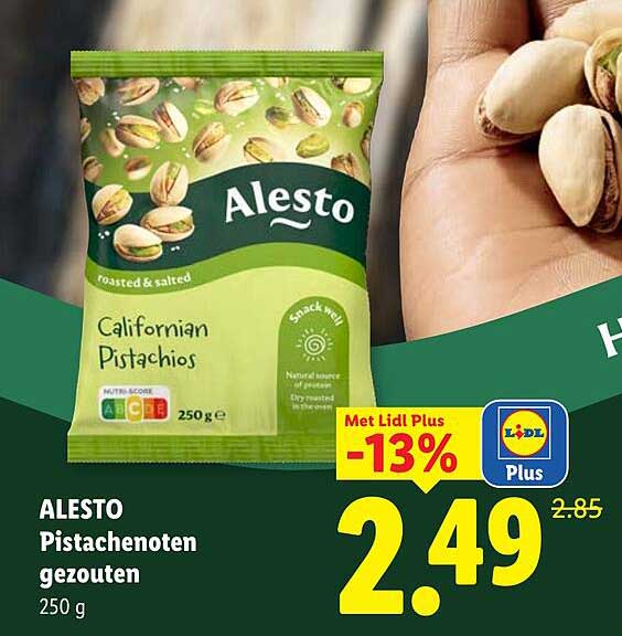 ALESTO Pistachenoten gezouten