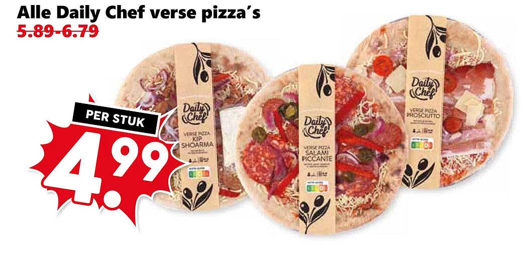 Alle Daily Chef verse pizza’s