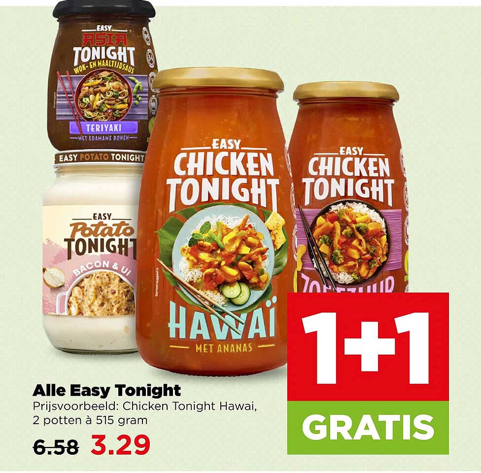 Alle Easy Tonight 1+1 gratis