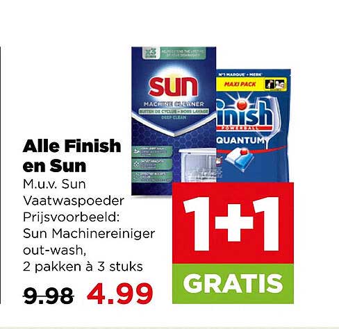Alle Finish en Sun 1+1 GRATIS