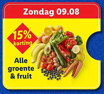 Alle groente & fruit 15% korting