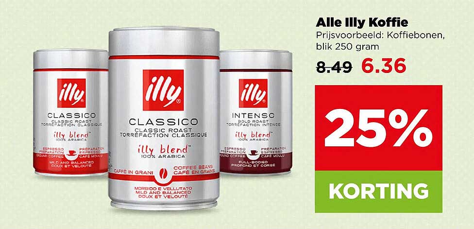 Alle Illy Koffie 25% KORTING