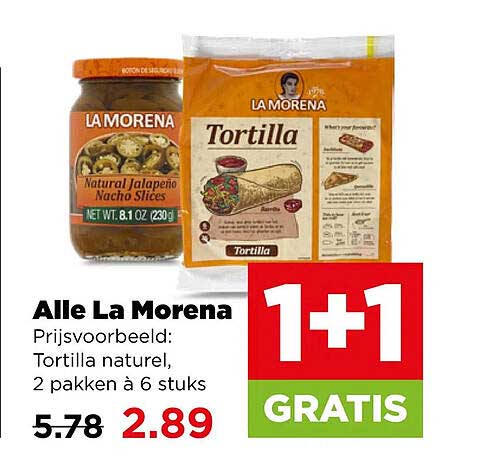 Alle La Morena 1+1 GRATIS
