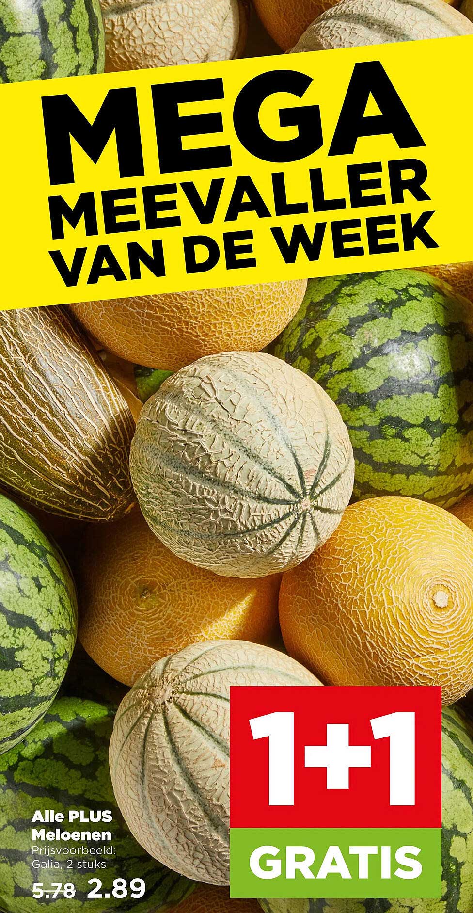 Alle PLUS Meloenen 1+1 GRATIS