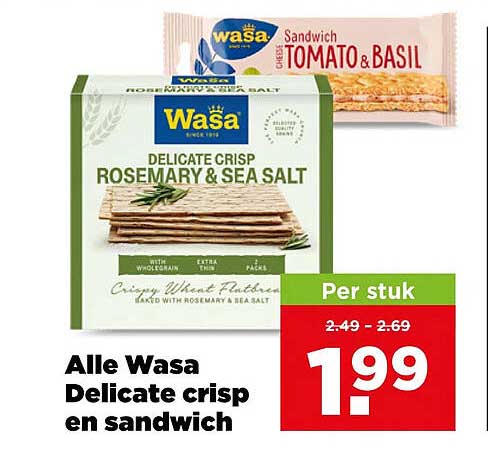 Alle Wasa Delicate crisp en sandwich