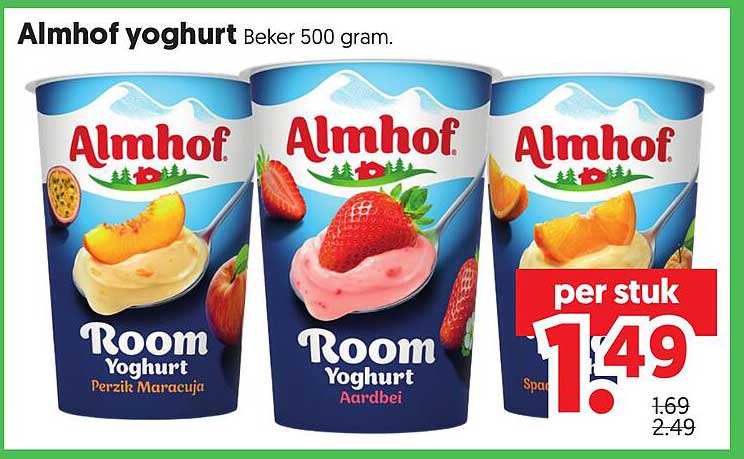 Almhof yoghurt Beker 500 gram per stuk