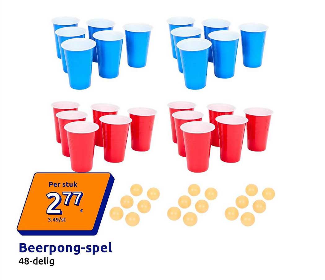 Beerpong-spel 48-delig