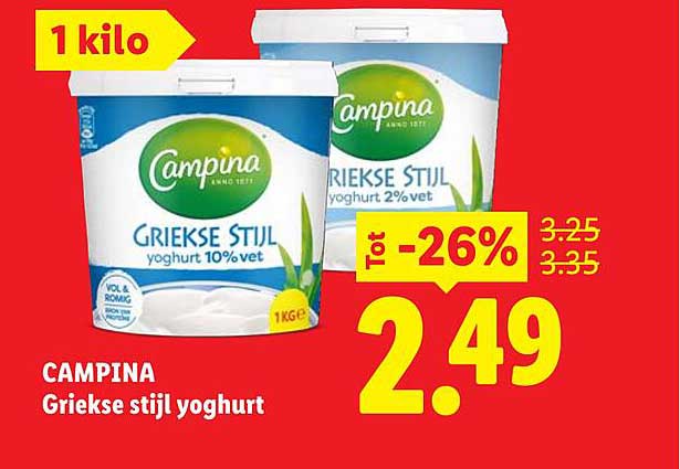 CAMPINA Griekse stijl yoghurt