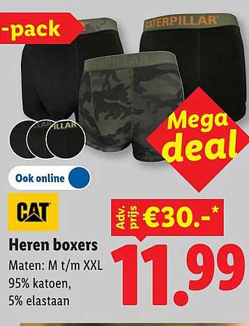 CAT Heren boxers Mega deal