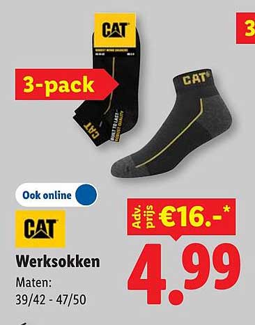 CAT Werksokken 3-pack
