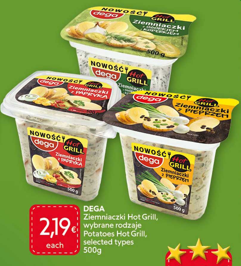 DEGA Ziemniaczki Hot Grill, wybrane rodzaje Potatoes Hot Grill, selected types 500g