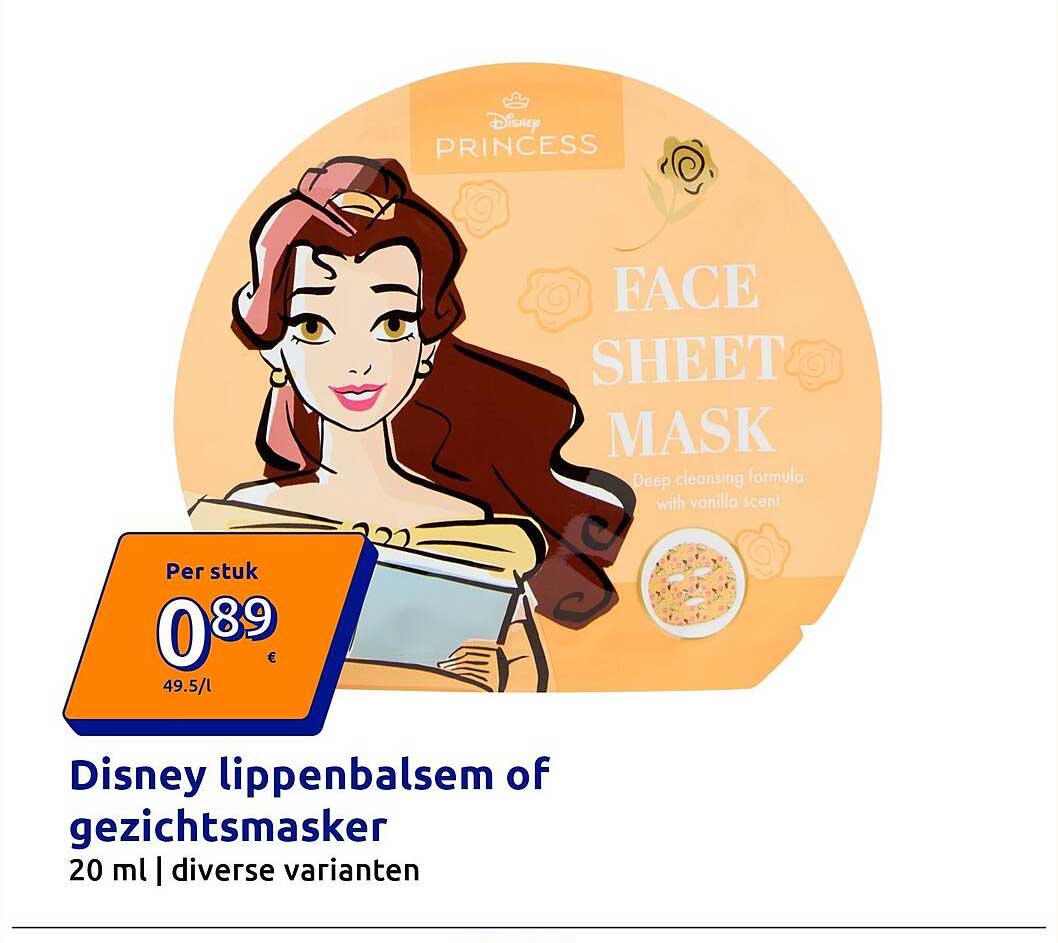 Disney lippenbalsem of gezichtsmaske