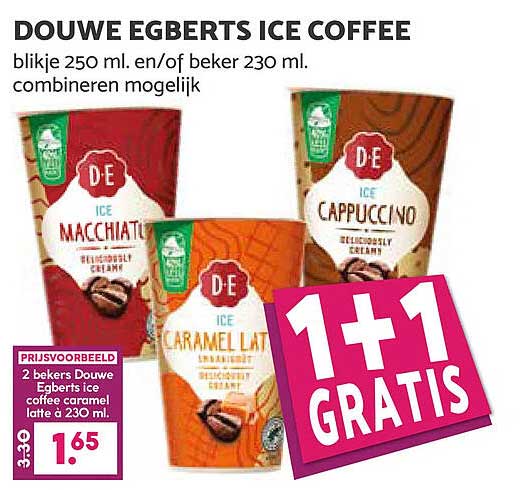 DOUWE EGBERTS ICE COFFEE 1+1 GRATIS