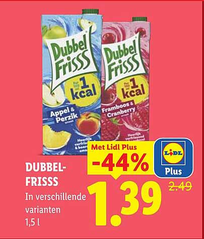 DUBBEL-FRISSS In verschillende varianten 1,5 l