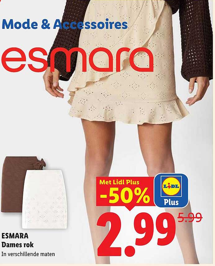 ESMARA Dames rok In verschillende maten Met Lidl Plus -50%
