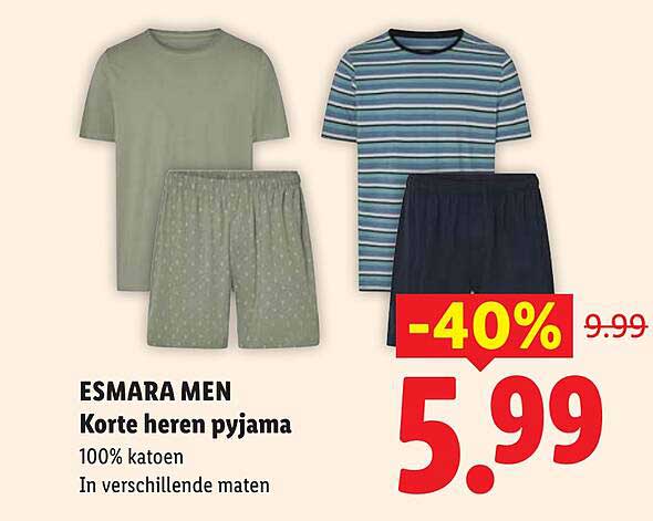 ESMARA MEN Korte heren pyjama -40%