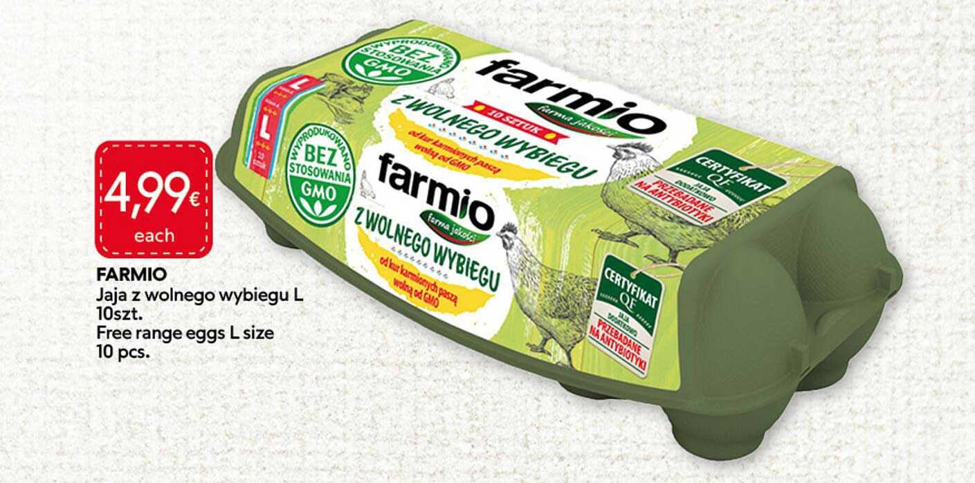 FARMIO Jaja z wolnego wybiegu L 10szt. Free range eggs L size 10 pcs.