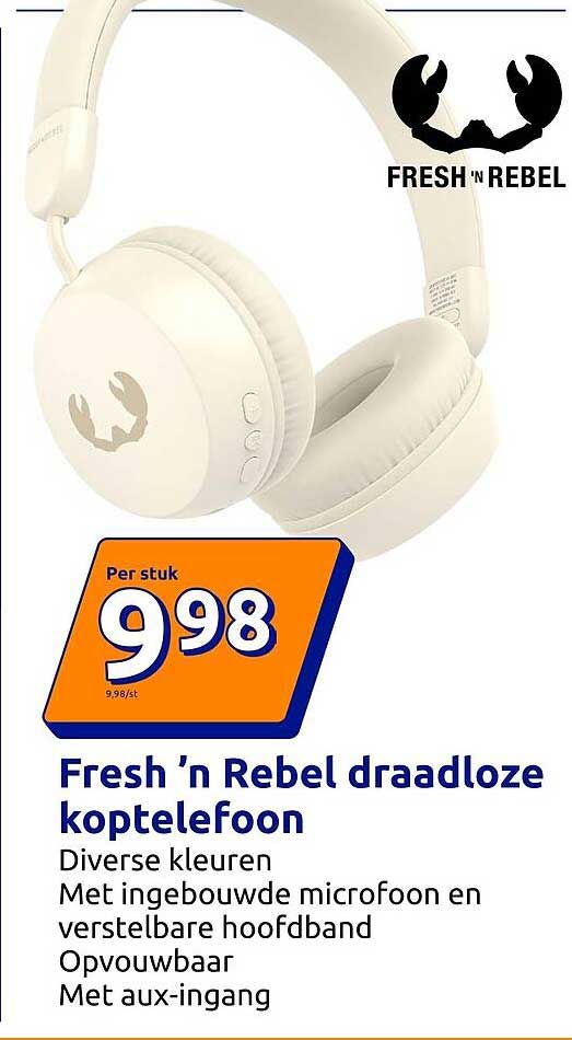 Fresh 'n Rebel draadloze koptelefoon