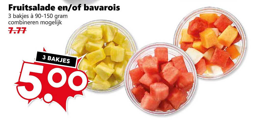 Fruitsalade en/of bavarois