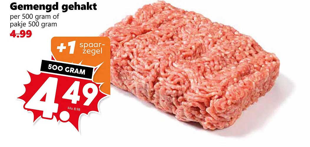 Gemengd gehakt +1 spaarzegel