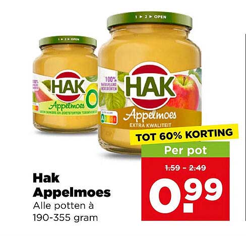 Hak Appelmoes Tot 60% korting Per pot
